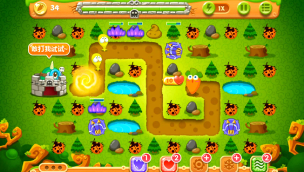 保卫萝卜十六关攻略 怎么成功清理障碍物