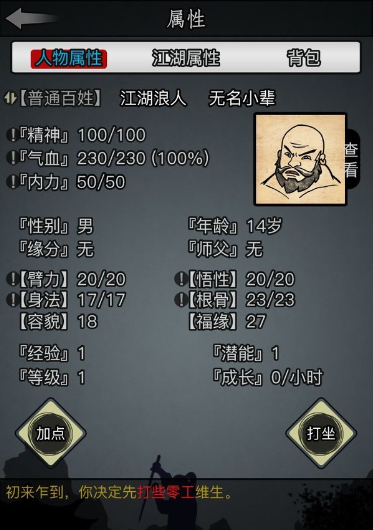 放置江湖先天属性点怎么分配 属性增益有什么用