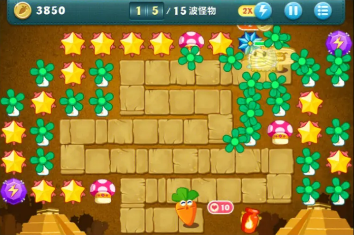 保卫萝卜1挑战35关 35关过关方法