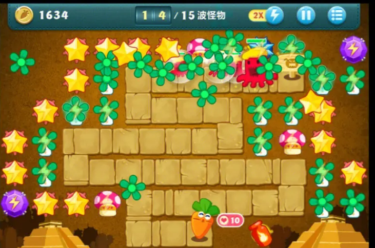 保卫萝卜1挑战35关 35关过关方法