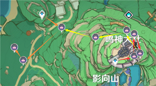 原神绯樱绣球采集路线在哪