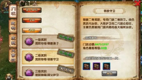 卧虎藏龙武职提升有什么用