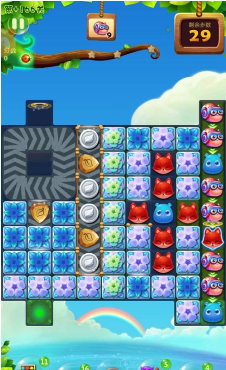 ​开心消消乐隐藏关169关怎么过