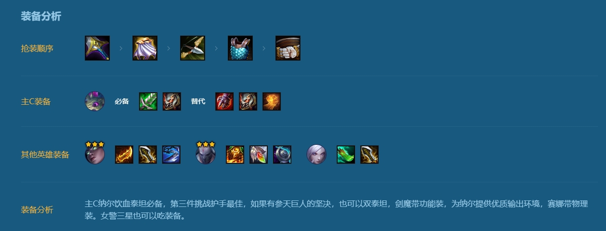 金铲铲之战护卫纳尔的阵容怎么搭配