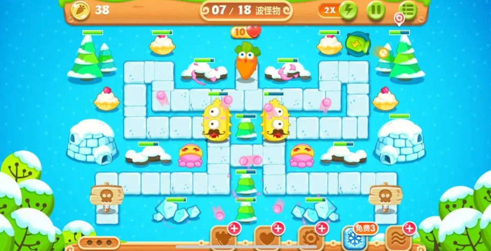 保卫萝卜2第六十一关怎么过 保卫萝卜2第六十一关怎么过