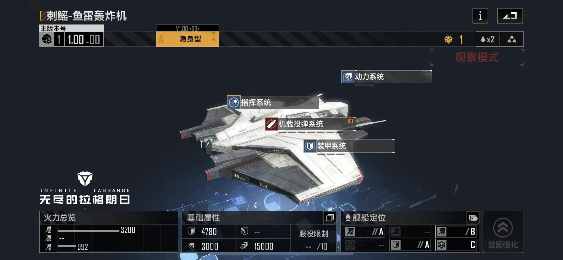 无尽的拉格朗日侦查机有哪些