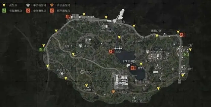 暗区突围山谷村庄在哪