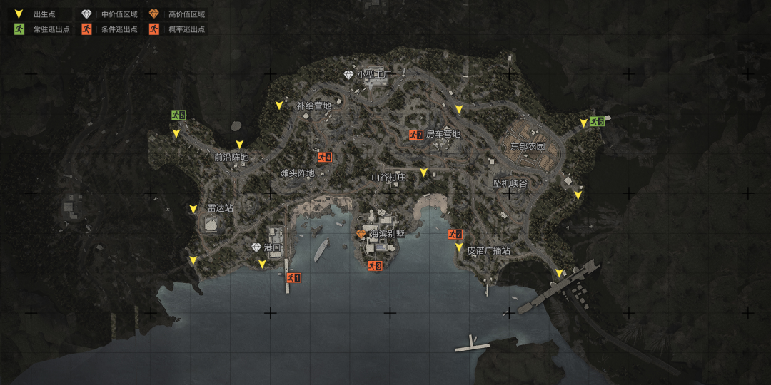 暗区突围山谷村庄在哪