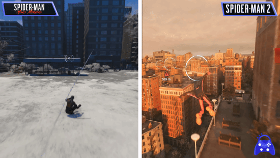 《漫威蜘蛛侠2》vs一代对比:画质升级 地图变大 《漫威蜘蛛侠2》vs一代对比:画质升级 地图变大
