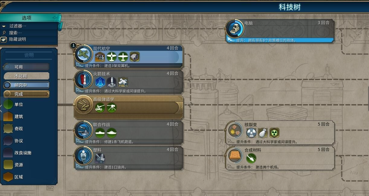 文明6科技胜利市政树怎么选 文明6科技胜利市政树怎么选