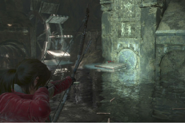 古墓丽影怎么通过水流