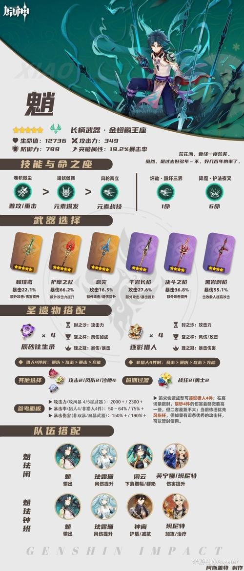 魈圣遗物最优搭配及获取攻略_魈圣遗物阵容搭配技巧