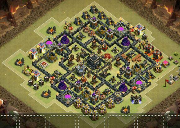 部落冲突九本阵型最佳布局攻略_九本防御技巧与进攻策略