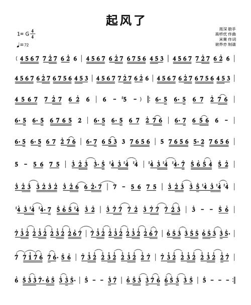 起风了歌谱全剧情通关攻略_起风了歌谱新手入门技巧