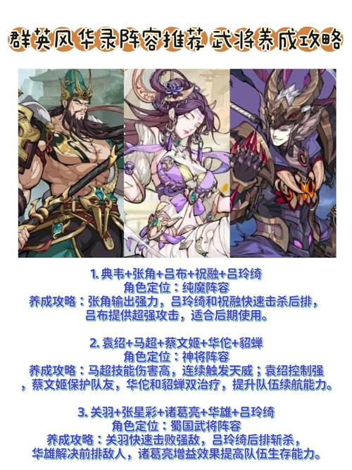神武将全角色培养攻略_神武将战斗技巧与阵容搭配