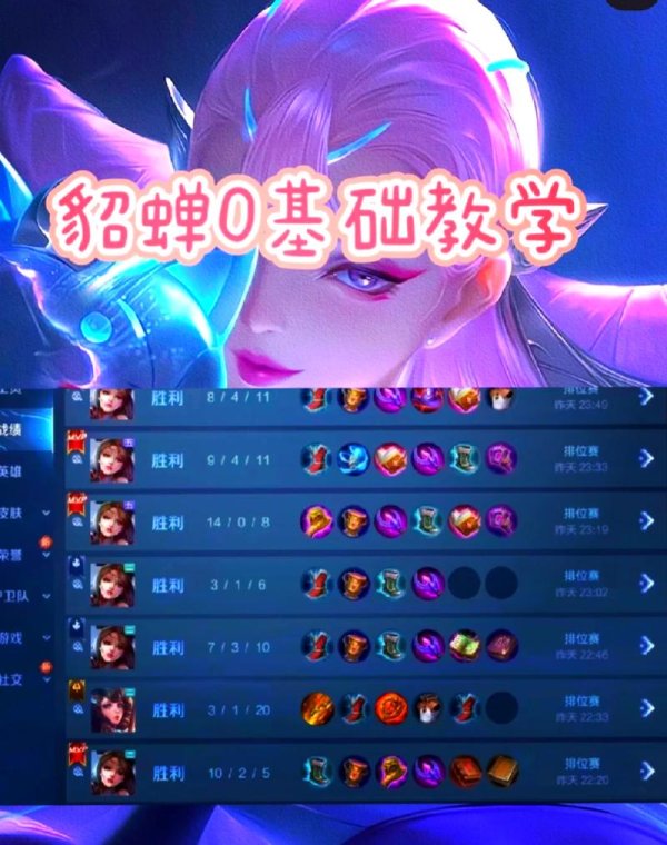 王者荣耀貂蝉最全游戏攻略解说_王者荣耀貂蝉最新游戏技巧通关