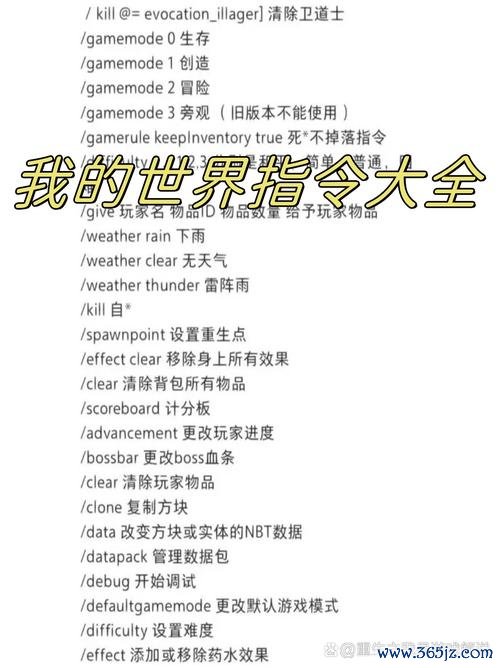 我的世界创造指令全解_我的世界创造指令通关技巧