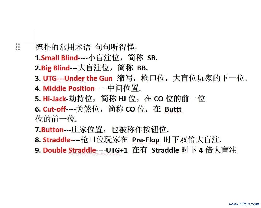 德州术语最全游戏攻略解说_德州术语最新游戏技巧通关